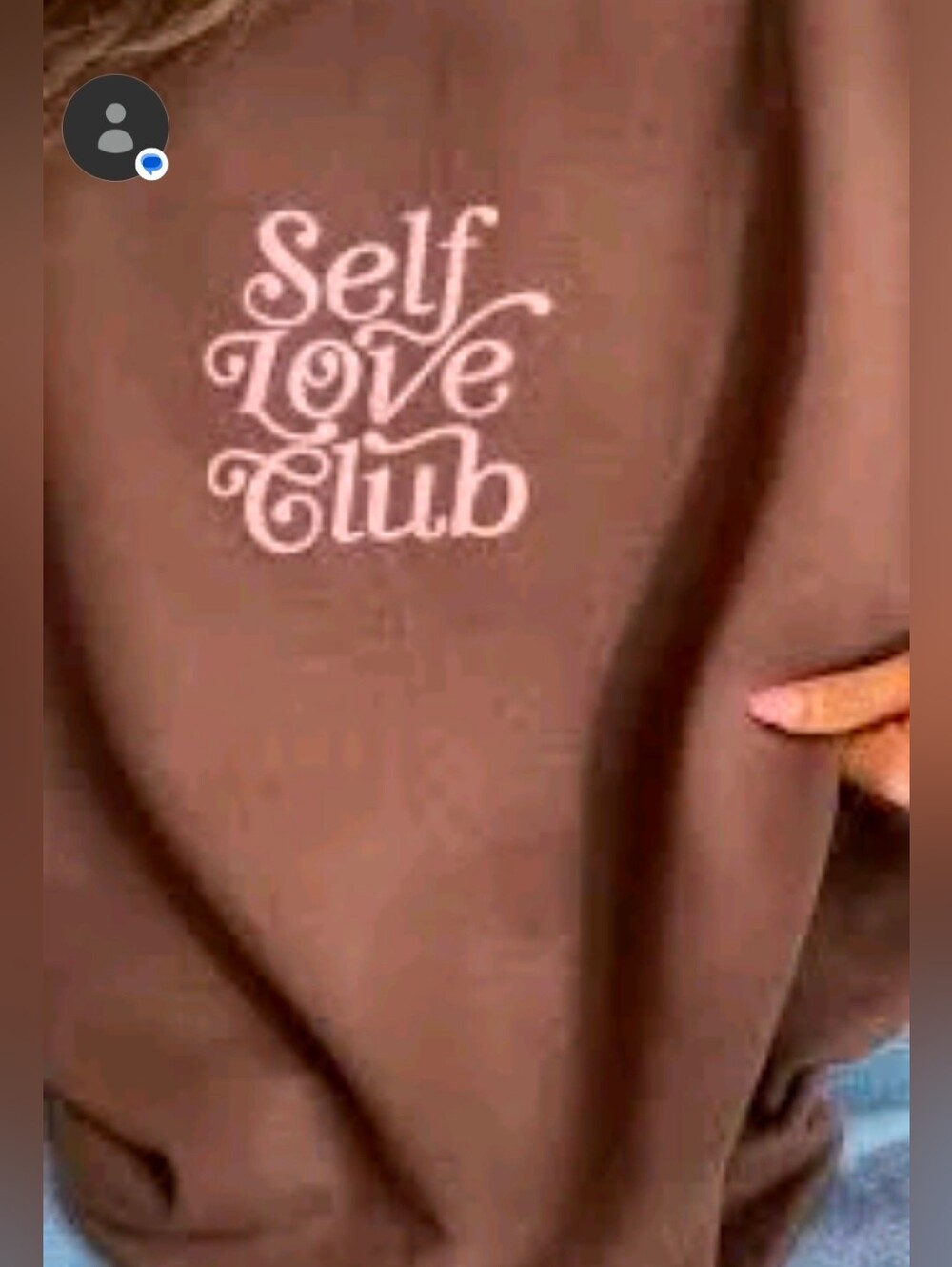 Lonely Ghost Self Love Club Brown Pink Oversized Crewneck Sweatshirt M